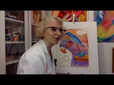 [Alina Witwitzka] Alina Witwitzka Del 2 Dynamiken, rörelse i bilden. Acrylmålning