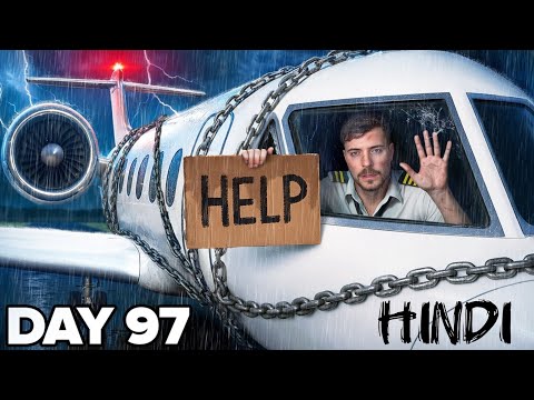 Survive 100 Days Trapped In A Private Jet In Hindi | Mr Beast New Hindi Video | @MrBeast in Hindi 