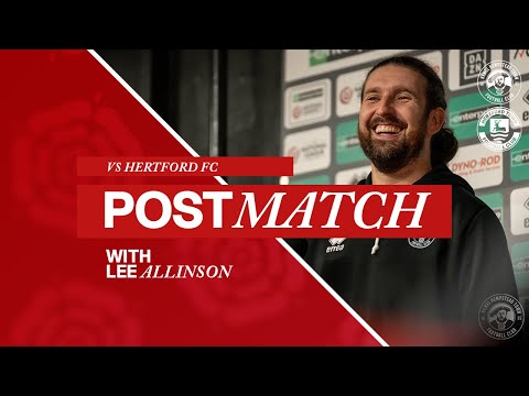 POST MATCH REACTION | Lee Allinson | Hemel Hempstead Town FC 5-1 Hertford Town