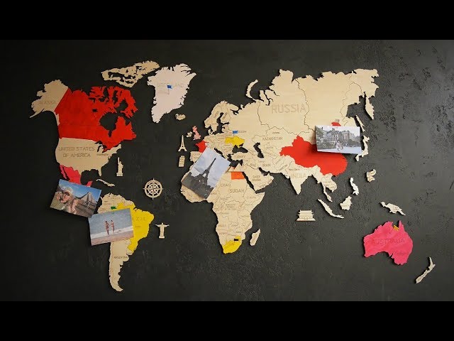 Video teaser voor WORLD MAP Puzzle by WOODEN.CITY