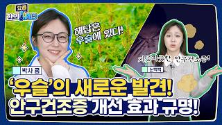우슬의 새로운 발견! 안구건조증 개선 효과 규명? 미세먼지에 인공눈물 달고 사는 현대인 필수 시청하세요_요즘, 한의LAB