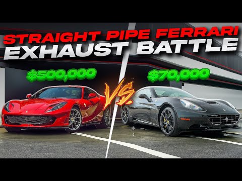 $500,000 Ferrari 812 vs $70,000 Ferrari California - EXHAUST BATTLE with Valvetronic!