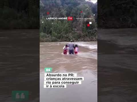 Crianças arriscam a vida para estudar em comunidade do Paraná