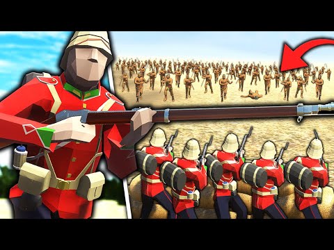 1000 Zulus Charge BRITISH LINE FORMATION in Ravenfield Anglo Zulu War