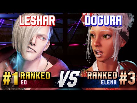 SF6 ▰ LESHAR (#1 Ranked Ed) vs DOGURA (#3 Ranked Elena) ▰ High Level Gameplay