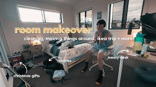 room makeover 🧸  | rearranging, cleaning, ikea trip, decorating and more!