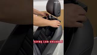 Semišové sklopné opěrky hlavy na spaní do auta, AMIO
