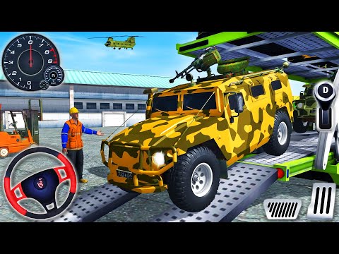 US Army Cars Transport Simulator 3D - Cargo Truck Vehicle Driving - Android GamePlay