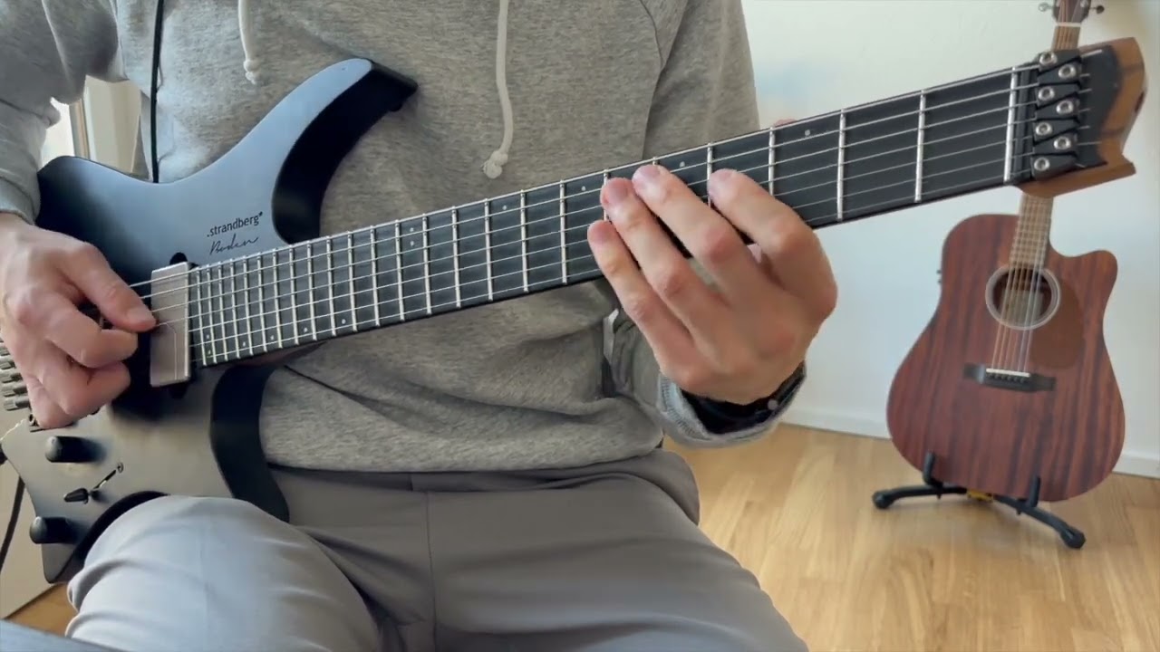Roberto Barlocci playing a metal guitar cover of Khong Sao Ca on electric guitar