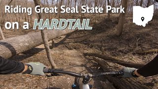 Riding Shawnee Ridge Trail, Bunker Hill, Snake Freeze DH, Rocky Knob and Spandex DH at Great Seal State Park in Ross County, Ohio.