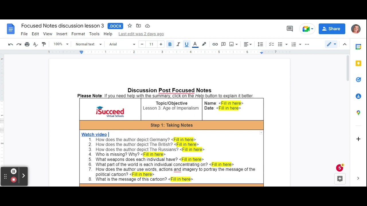 Focused Notes discussion lesson 3.docx - Google Docs