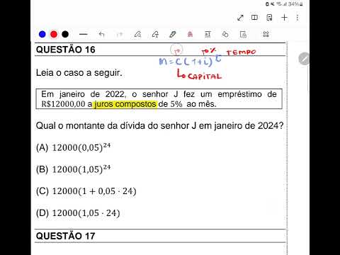 Juros compostos- CONCURSO VALPARAÍSO DE GOIÁS 