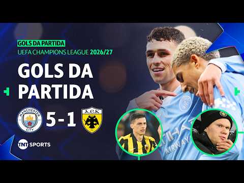 MANCHESTER CITY 5X1 AEK | GOLS DA PARTIDA | FASE DE LIGA | RODADA 3 | CHAMPIONS LEAGUE 2026/27