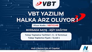 VBT Yazılım A.Ş Halka Arz Oluyor!