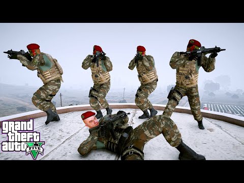 Special Forces Rescue Operation for the Ambushed Captain! - GTA 5 Maroon Beret Mod