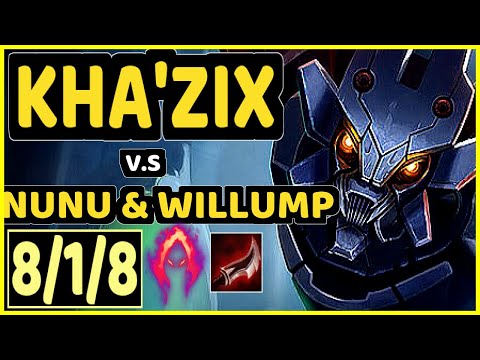 GILIUS (KHA'ZIX) vs NUNU & WILLUMP - 8/1/8 KDA JUNGLE CHALLENGER GAMEPLAY - EUW