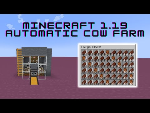 Easy & Efficient Automatic Cow Farm Minecraft Java 1.19