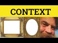 🔵 Context - Context Meaning - Context Examples - Context in Context