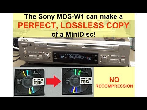 Sony Dual Deck MiniDisc Recorder MDS-W1 can copy a minidisc PERFECTLY with no recompression loss!