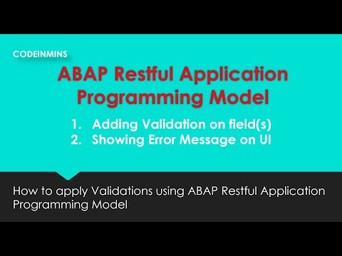 Part 10 : ABAP Restful Application Programming Model - Adding Validations, Display Error on UI