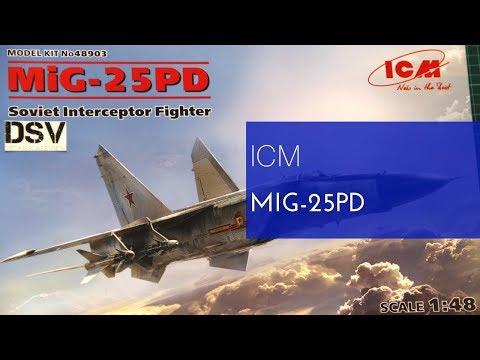 Сборная модель Истребитель-перехватчик МиГ-25 ПД (ICM48903) 1:48