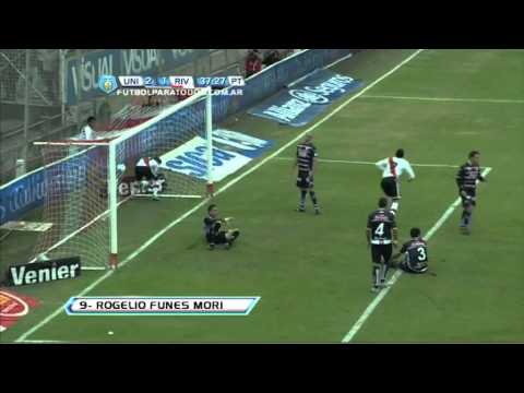 Gol de Funes Mori. Unión 2 - River 1. Fecha 14. Torneo Final 2013. Fútbol Para Todos