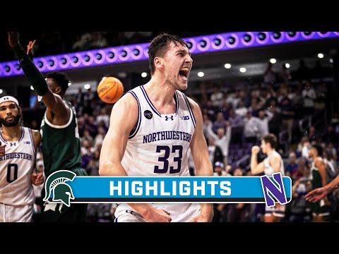 Michigan State at Northwestern | Highlights | Big Ten Men's Basketball | Jan. 7, 2024