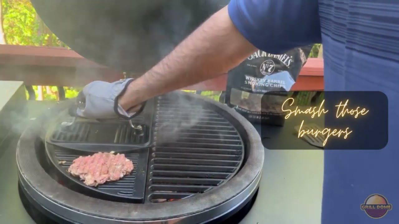 Cast Iron Burgers on Griddle
