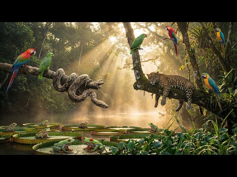 4K Amazon Rainforest Sunrise: Healing Nature Sounds for Deep Sleep & Relaxation
