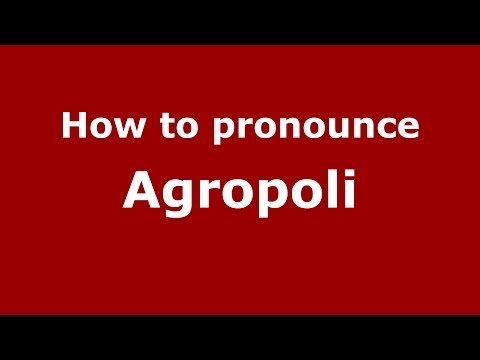 How to pronounce Agropoli (Italian/Italy) - PronounceNames.com