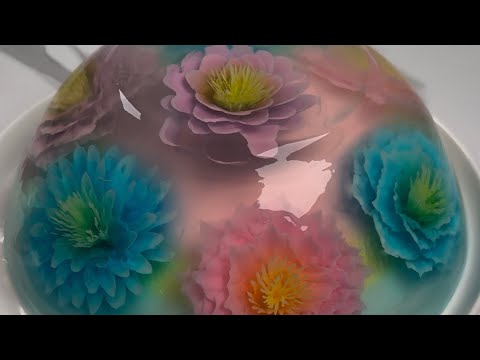 let’s make creative 3D jelly cake 🌸🩵🌸💜🌸🩷🌸