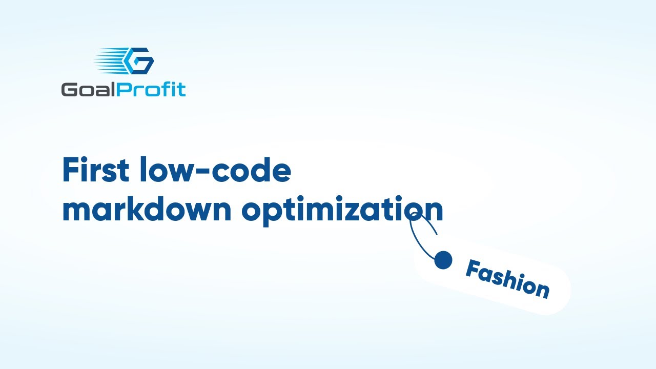 GoalProfit Markdown optimization interface