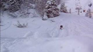 preview picture of video 'Snowboard jump old-school powder snow Villars sur Ollon Switzerland'