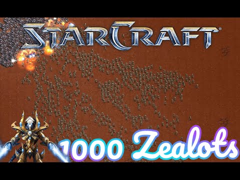 StarCraft Remastered - 100 Tanks vs 1000 Zealots #1
