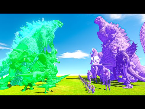 Godzilla vs Shin Godzilla – Green Monster Team vs Purple Monster Team(ARBS)