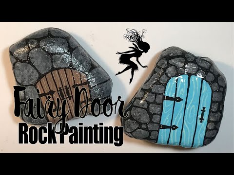 My Painted Rocks - Fairy Door