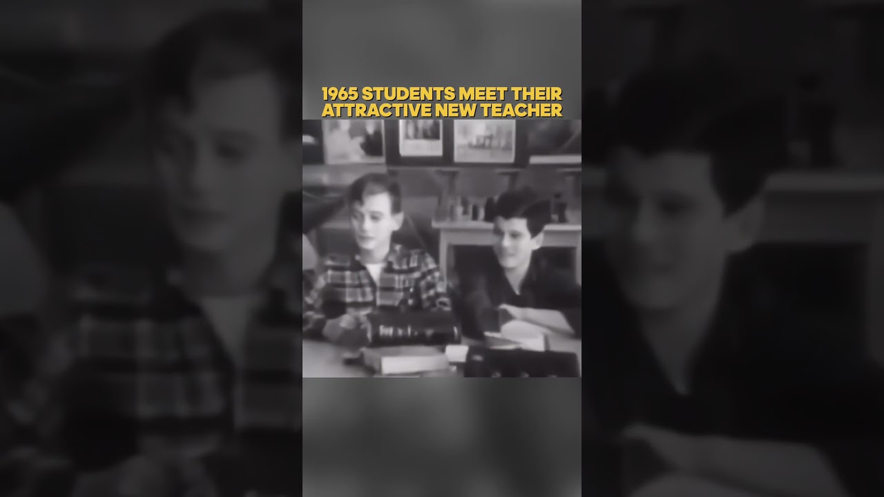 1965 Students meet their attractive new teacher #shorts