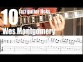 10 easy Wes Montgomery Jazz Guitar Licks (Bb7) - Lesson With Tabs From "West Coast Blues"