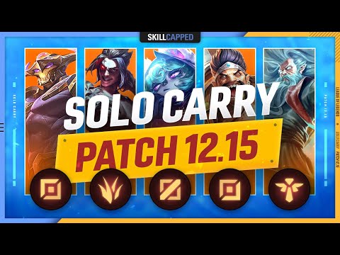 3 BEST SOLO CARRY Champions for EVERY ROLE in PATCH 12.15 - League of Legends