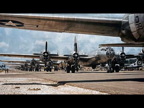 How the B-29 Superfortress Dismantled an Empire And Ended World War II. Rare Restored Color Film