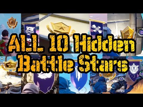ALL 10 HIDDEN BATTLE STARS LOCATIONS SEASON 7 - Fortnite Battle Royale Week 1 - 10