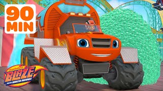 Download lagu Clean Machine Blaze Cotton Candy Rescue & More Transformations! 🧼 | Blaze and the Monster Machines mp3