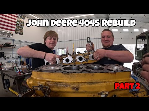 Part 2 John Deere 4045 engine rebuild after it was ran with gravel inside it #rockcrusher