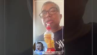 Funny pop top bottle Apple juice #short