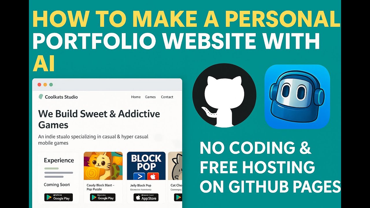 How to Make a Personal Portfolio Website with AI – No Coding & Free Hosting on GitHub Pages