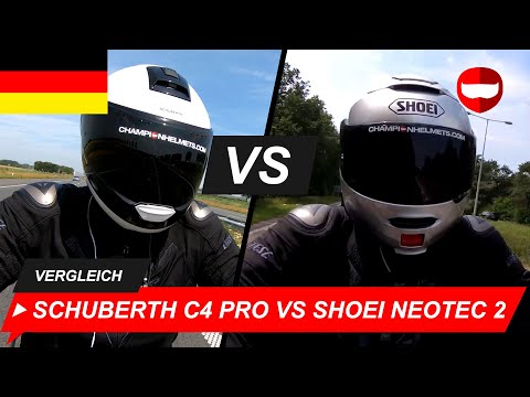 Shoei Neotec 2 vs Schuberth C4 Pro - ChampionHelmets.com