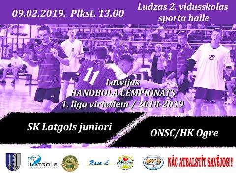 09.02.2019 1. līga vīriešiem "SK Latgols juniori - ONSC/HK Ogre"
