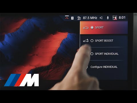 Part of a video titled HOW TO ADJUST THE SPORT MODE IN YOUR ELECTRIC BMW M ...