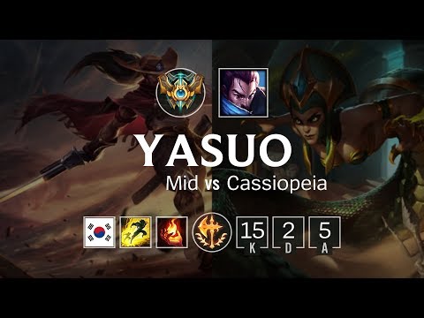 Yasuo Mid vs Cassiopeia - KR Master Patch 8.24