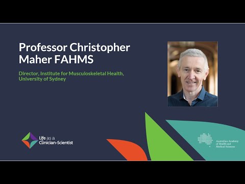 Professor Chris Maher: Making an impact as a clinician-scientist